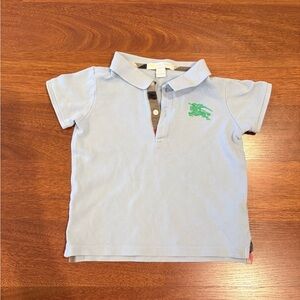 Burberry Light Blue Kids Polo Shirt baby blue size 2